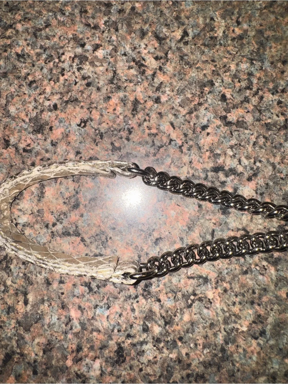 henri bendel Silver Snakeskin Wristlet EUC